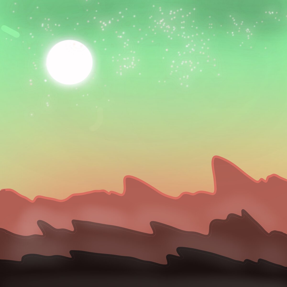 Two Quick Fantasy Landscapes From Procreate Focal World