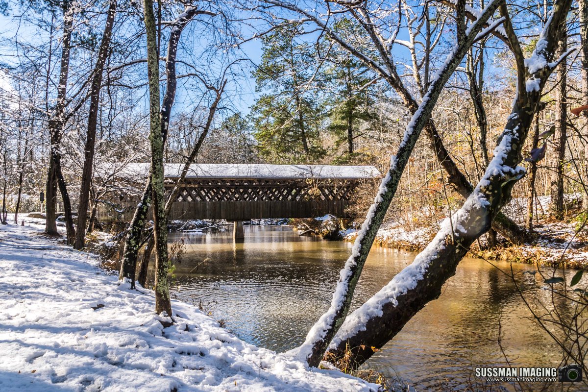 Poole's Mill Covered Bridge in the Snow | Focal World