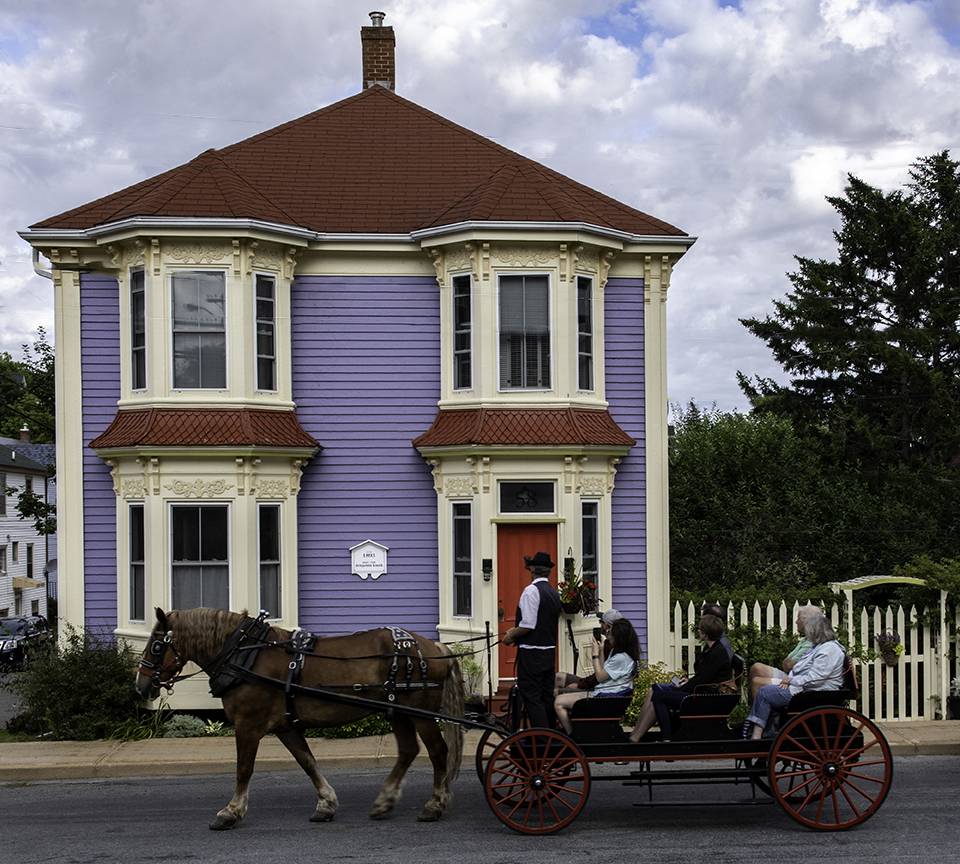 Horse drawn cart in Luenburg, Nova Scotia.jpg