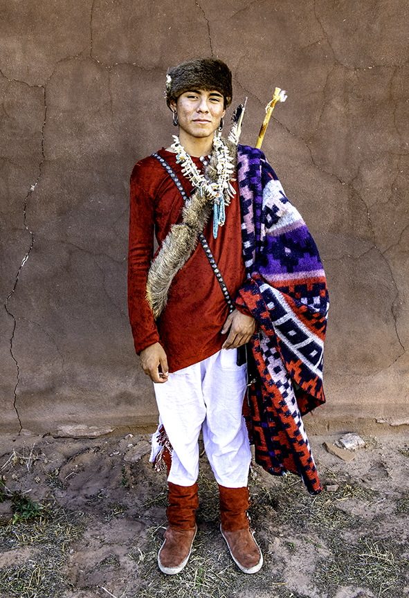 Zeke dressed in navajo clothing he made.jpg