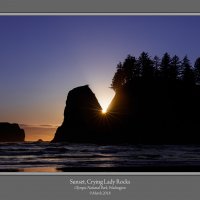 Sunset Crying Lady Rocks