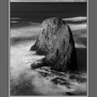 Sea Stack Yaquina Head BW