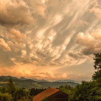 Stormclouds in Boëge, France