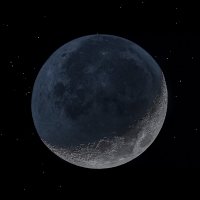 Crescent Moon with Shadow