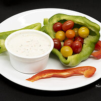 Vegetables and ranch dressing