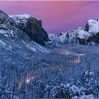 Yosemite Valley At Dusk
