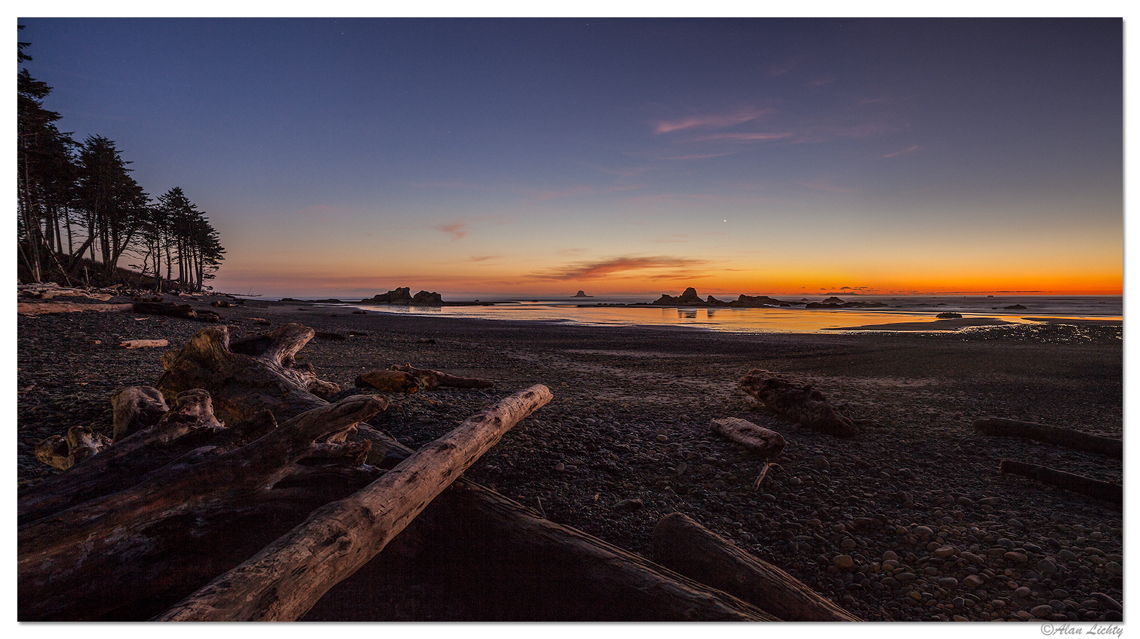 Ruby Beach Sunset Panorama